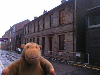 Mr Monkey outside Stephenson's Works