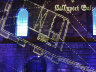 A plan of the Sallyport Tower projected onto the Sallyport tower