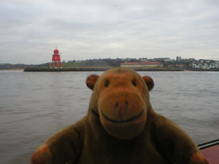 Mr Monkey looking at the south side of the mouth of the Tyne