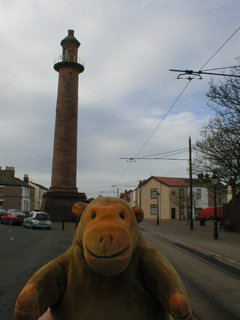 Mr Monkey looking at the Upper Lighthouse