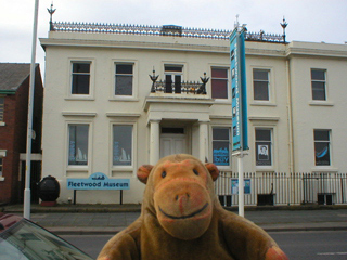 Mr Monkey across the road from the Fleetwood Museum