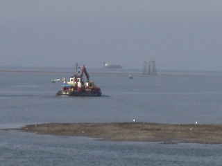The Wyre light just visible in the distance