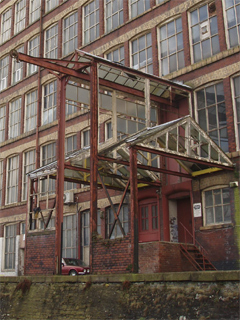 The old loading bay at Goyt Mill