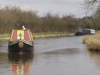 Two narrowboats on the Macclesfield Canal