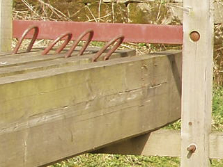 The hooks on the stop planks beside Bridge 7