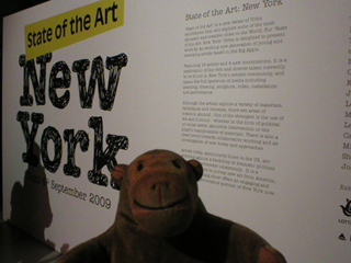 Mr Monkey at the entrance to the exhibition