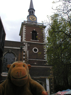 Mr Monkey looking at St James's Piccadilly