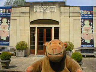 Mr Monkey outside the Exhibition Gallery