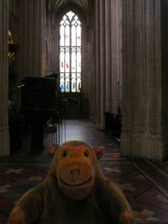 Mr Monkey looking towards the south transept