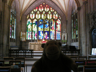 Mr Monkey looking at the Lady Chapel