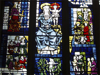 Detail of the north window of the Lady Chapel