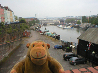 Mr Monkey looking down on Redcliffe quay