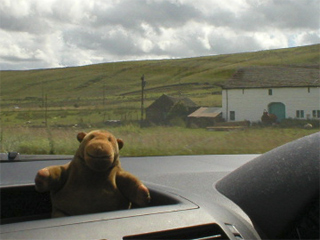 Mr Monkey looking at Stott Hall Farm