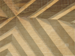 Detail of the the ash vee chevron by Nick Barberton