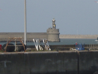 The lighthouse on the old outer mole of Zeebrugge harbour