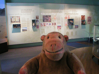 Mr Monkey looking around the medieval life gallery