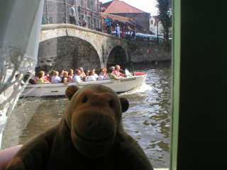 Mr Monkey peeping through the parlour window