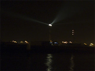 Ostende lighthouse at night