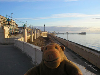 Mr Monkey setting out back into Blackpool