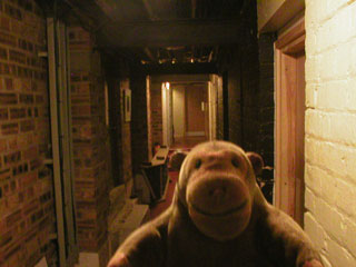 Mr Monkey in the passage under the stage of the Grand Theatre