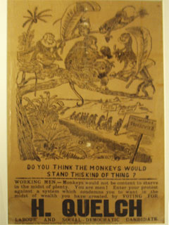 Harry Quelch's monkey-based election poster