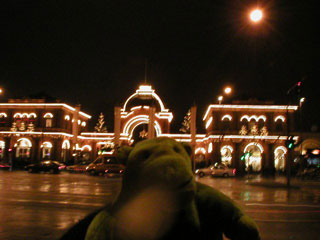 Mr Monkey outside the Tivoli entrance