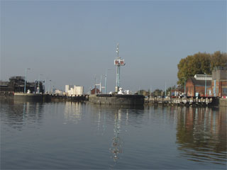 The Mode Wheel locks on the Ship Canal between Salford and the main canal