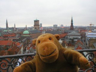 Mr Monkey looking South West from the Round Tower