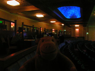 Mr Monkey in the stalls of the Plaza