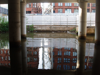 The old canal arm from the Piccadilly tunnel in 2011