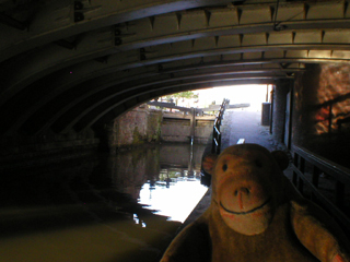 Mr Monkey looking at lock 84 and the exit from the Piccadilly tunnel