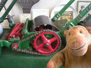 Mr Monkey looking at a 10 inch Greens Silens Messor