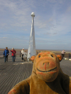 Mr Monkey at the end of Southport pier