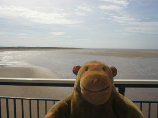 Mr Monkey looking South-west from the end of Southport pier
