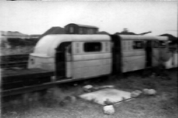 Silver Belle power unit and closed carriage at Steamport