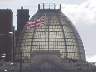The glass dome of the Winter Gardens
