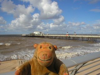 Mr Monkey looking at the North Pier