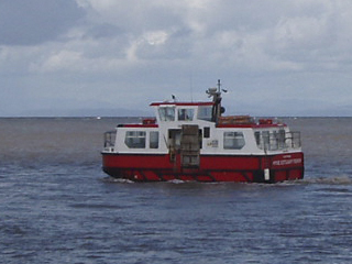 The Fleetwood ferry on the way back from Knott End