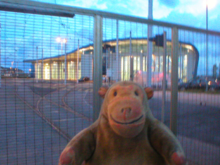 Mr Monkey looking at Starr Gate tram depot