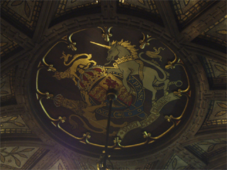 The view to the east from the clock tower at night