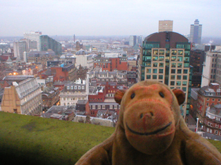 Mr Monkey looking north from the clock tower