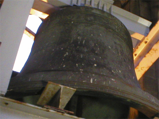 Abel, the great hour bell, resting on its girders