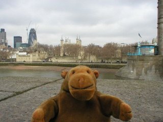 Mr Monkey opposite the Tower of London