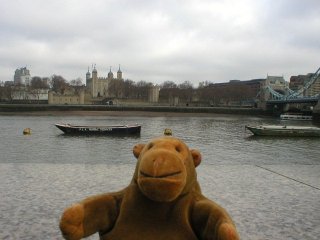 Mr Monkey opposite the Tower of London