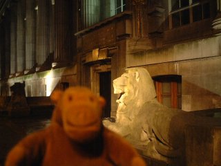 Mr Monkey round the back of the British Museum