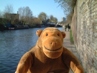 Mr Monkey on a canal towpath