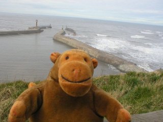 Mr Monkey on the way down to the east pier