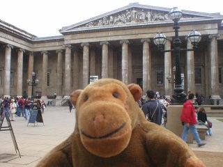 Mr Monkey outside the British Museum