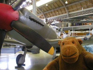 Mr Monkey and a Spitfire XIV