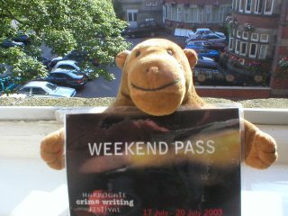 Mr Monkey a weekend pass to the Harrogate Festival of Crime Writing